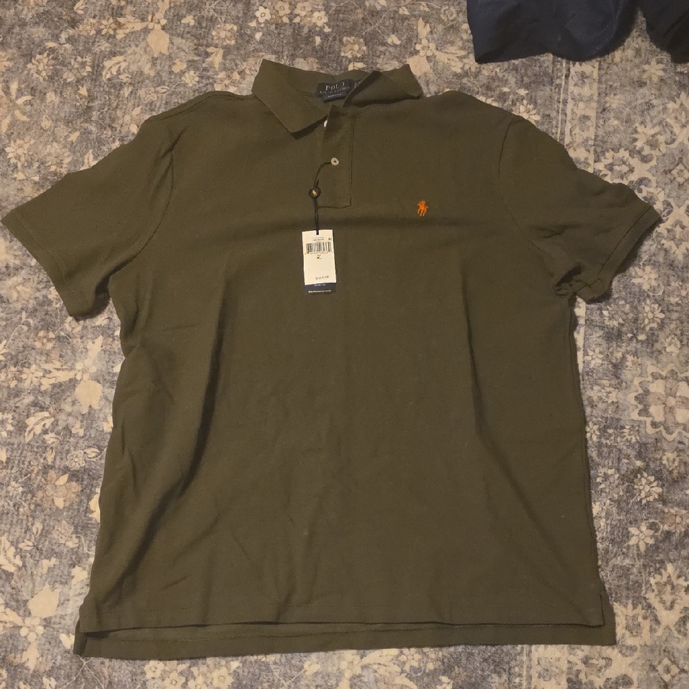 Polo by Ralph Lauren Men's Dark Green Polo Shirt